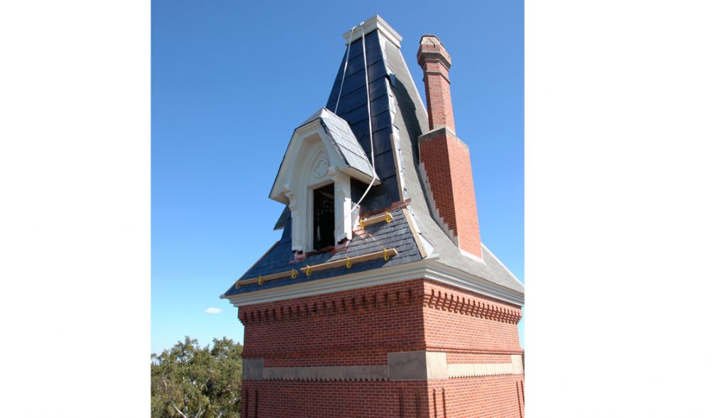 Architectural column roof restoration