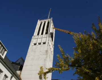 Church bell tower repair